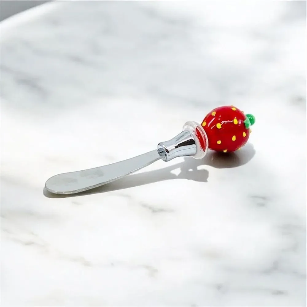 New Mud Pie Strawberry Glass Fruit Spreader